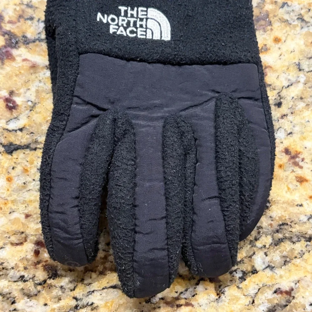 The North Face Womens Etip Denali Fleece Gloves Black Touchscreen Small